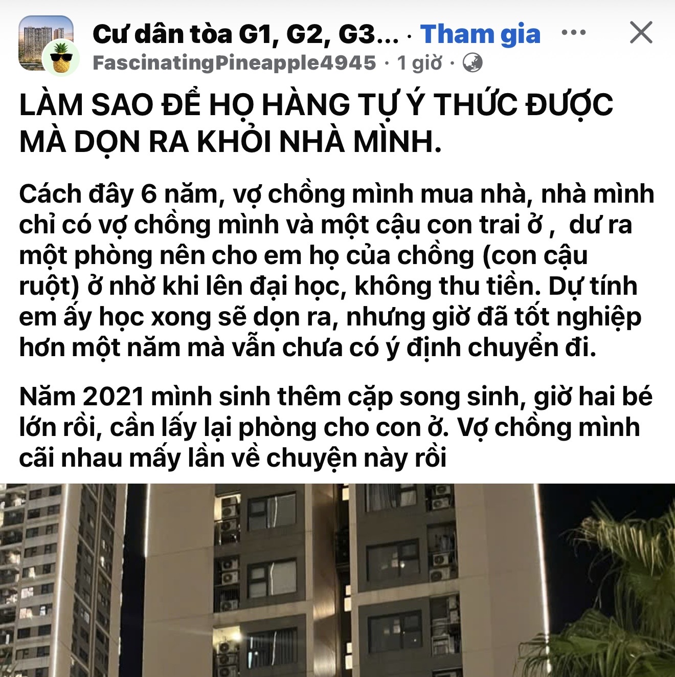 Làm sao để họ hàng tự ý thức dọn ra khỏi nhà mình? - 1