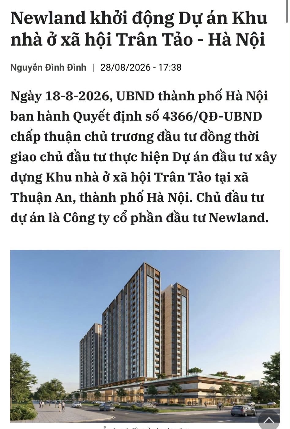 Một chia sẻ đầy tâm huyết của lãnh đạo Newland khi khởi công nhà ở xã hội! - 1