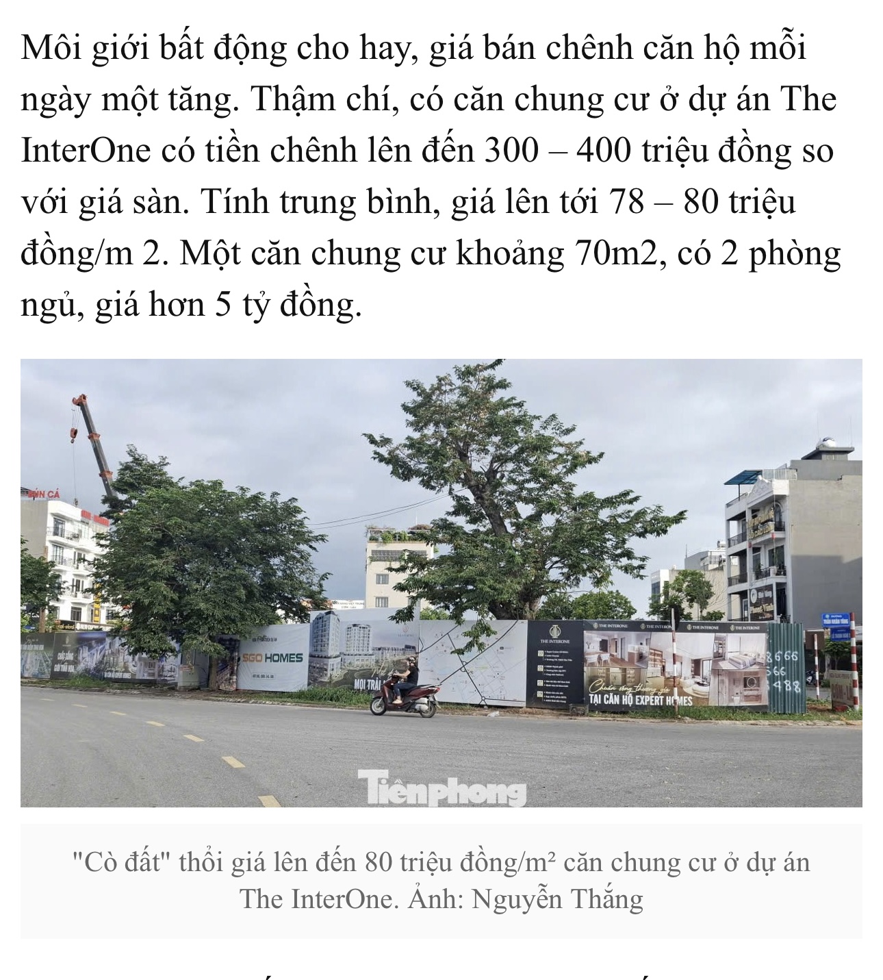 😲 Choáng: Chung cư ở tỉnh lẻ “nhảy múa” giá tới 80 triệu đồng/m²! - 1