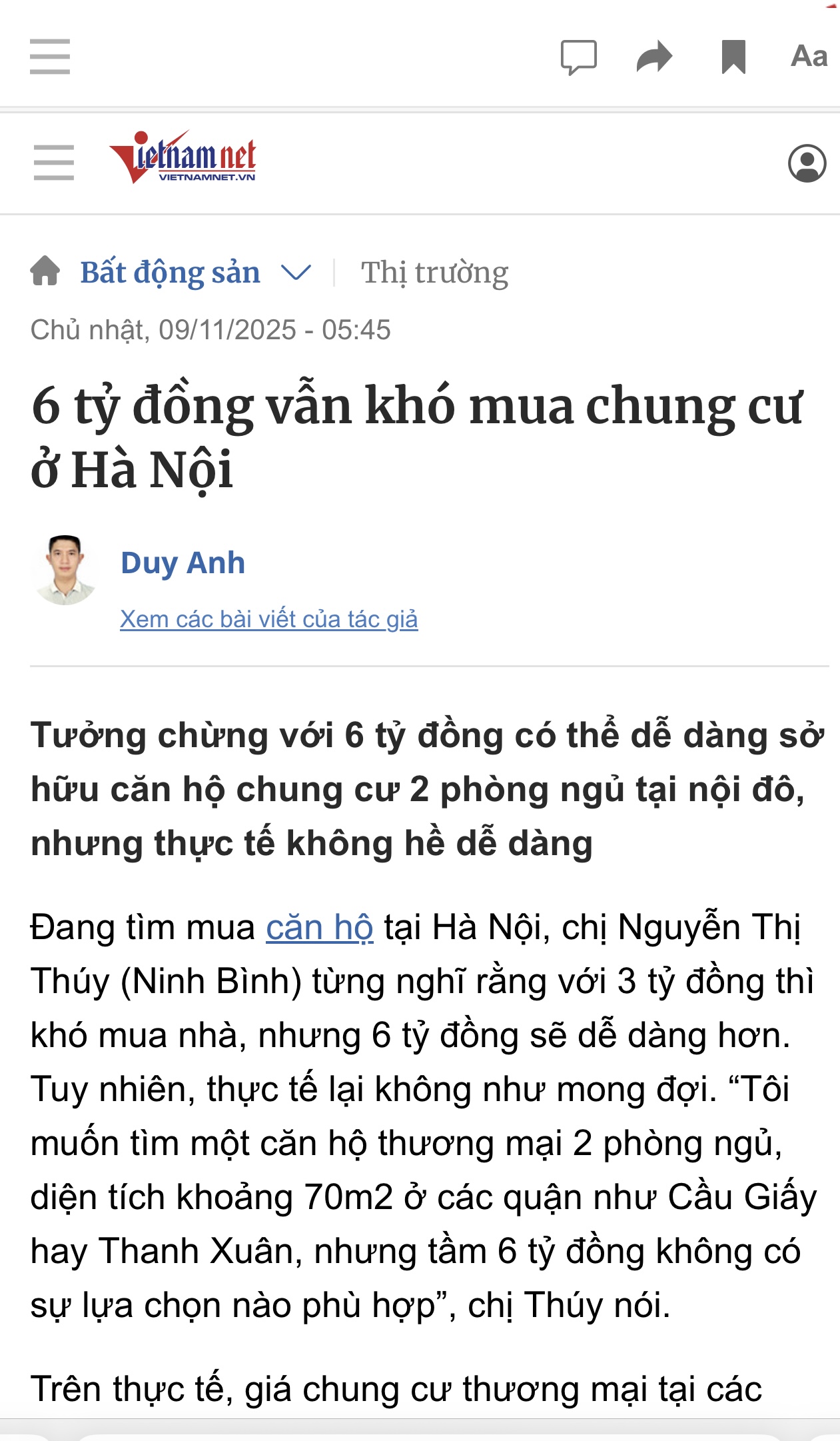 6 tỷ và giấc mơ chung cư Hà Nội: khi tiền nhiều cũng không đủ để mơ vừa - 1