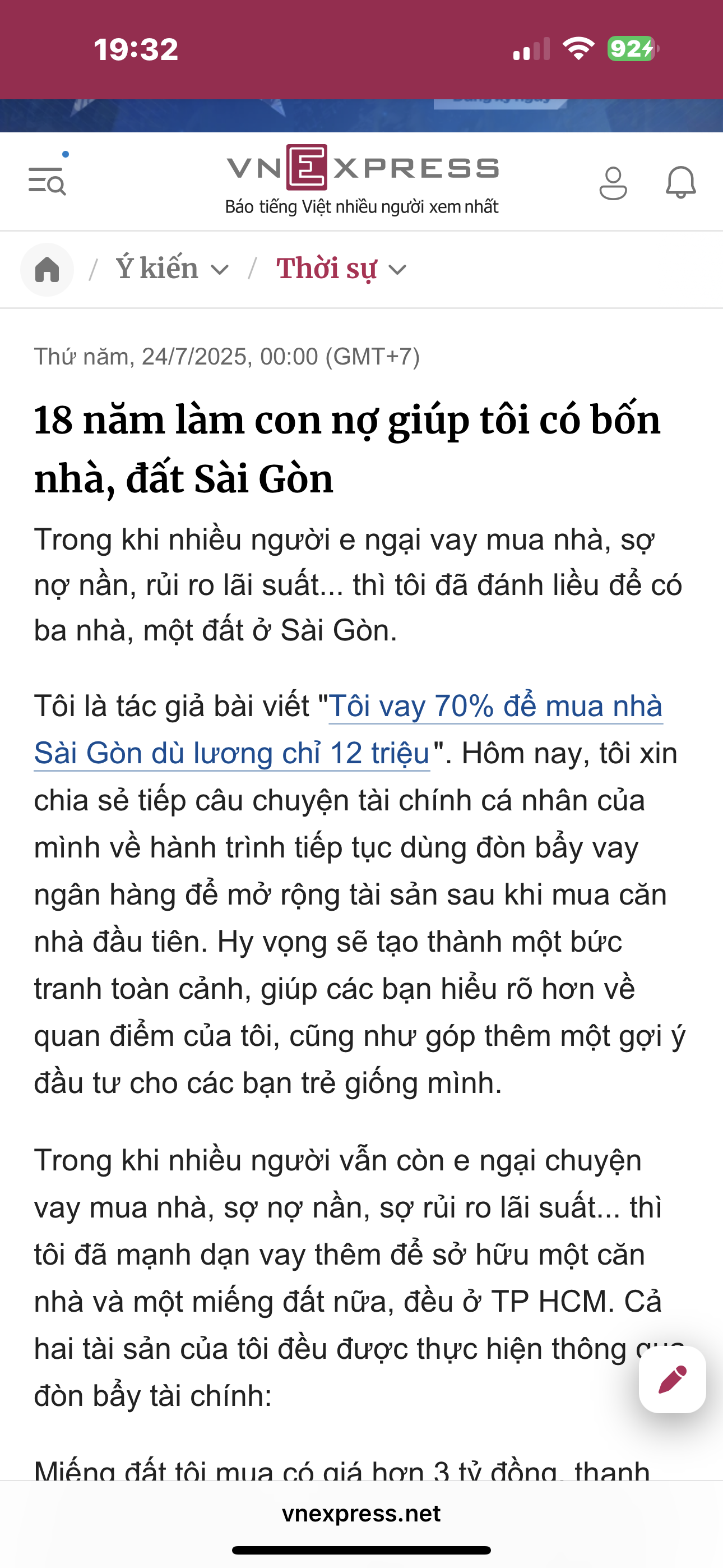 Đọc xong câu chuyện của một người vừa khoe đã gom được bốn nhà một đất ở Sài Gòn nhờ 18 năm làm bạn thân với ngân hàng, tôi chợt nhận ra nhiều người thật nỗ lực - 1