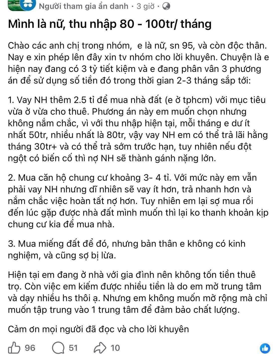 Thu nhập 80-100 triệu tháng, có nên vay ngân hàng mua nhà Sài Gòn? - 1