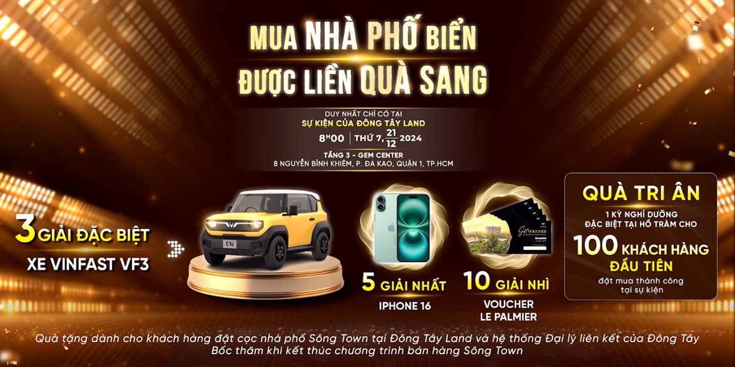 Sự kiện mở bán nhà phố biển Sông Town có tổng giá trị quà tặng hơn 1,3 tỷ đồng thu hút sự quan tâm của công chúng - 1