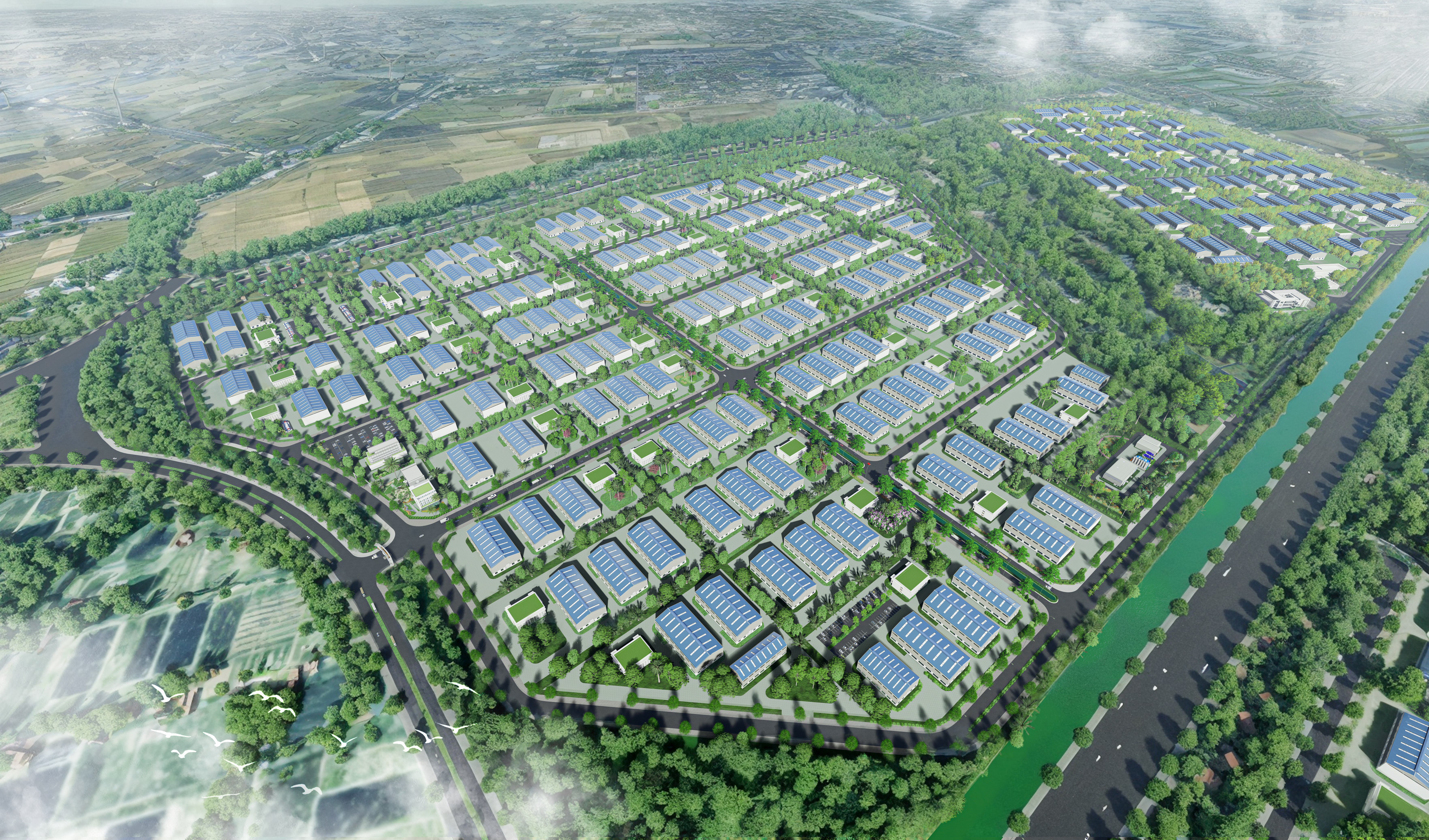 Phối cảnh Dự &aacute;n KCN S&acirc;n bay Ti&ecirc;n L&atilde;ng &ndash; khu B (CEOZone Hải Ph&ograve;ng)