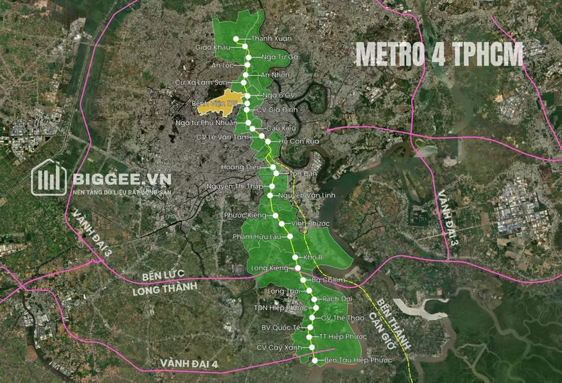 Bản đồ Metro 4 TP.HCM  - 1