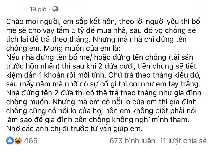Bố mẹ chồng cho vay 5 tỷ mua nhà, vợ chồng cùng trả góp nhưng sổ đỏ đứng tên con trai — con dâu góp tiền như… người thuê trọ cao cấp  - 1