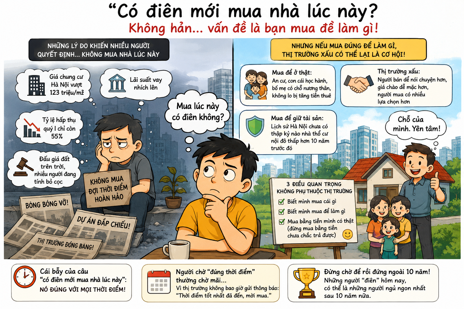 Có điên mới mua nhà lúc này? Ừ thì điên, nhưng điên có sổ đỏ hay điên đi thuê nhà cả đời?  - 1