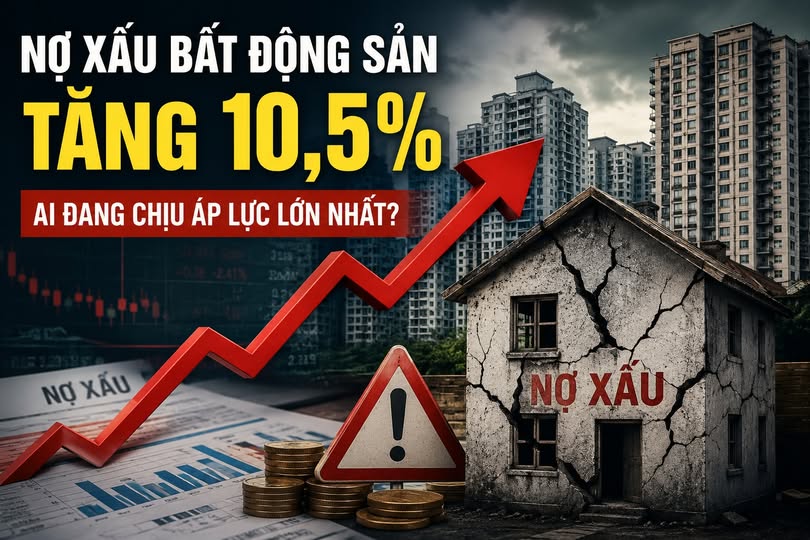 Nợ xấu bất động sản tăng 10,5%, ai đang chịu áp lực lớn nhất?  - 1