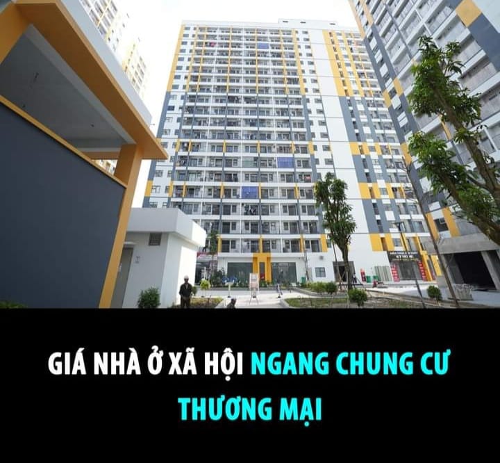 Giá nhà ở xã hội ngang chung cư thương mại - 1