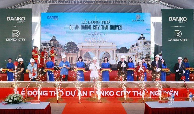 Lễ động thổ dự án Danko City diễn ra rầm rộ dưới sự tham gia, chứng kiến của nhiều lãnh đạo tỉnh Thái Nguyên.