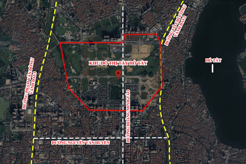 Dự &aacute;n n&agrave;y được quy hoạch tr&ecirc;n diện t&iacute;ch khu đất gần 1,9 km2 thuộc địa giới h&agrave;nh ch&iacute;nh c&aacute;c phường Xu&acirc;n La (quận T&acirc;y Hồ), phường Nghĩa Đ&ocirc; (quận Cầu Giấy), phường Xu&acirc;n Đỉnh v&agrave; Cổ Nhuế 1 (quận Bắc Từ Li&ecirc;m).