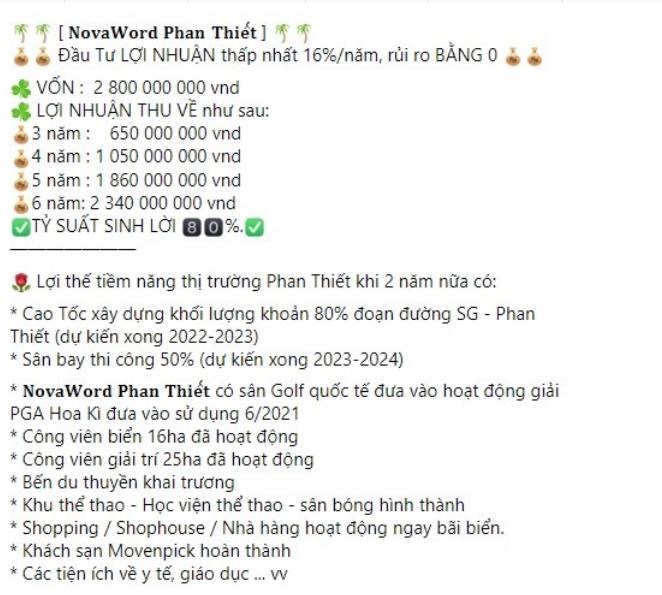 C&aacute;c th&ocirc;ng tin quảng c&aacute;o, rao b&aacute;n sản phẩm BĐS tại&nbsp;dự &aacute;n NovaWorld Phan Thiết.