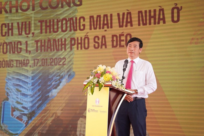 &Ocirc;ng Phạm Thiện Nghĩa, Chủ tịch UBND tỉnh Đồng Th&aacute;p y&ecirc;u cầu chủ đầu tư, nh&agrave; thầu thi c&ocirc;ng huy động mọi nguồn lực, tập trung triển khai dự &aacute;n bảo đảm chất lượng v&agrave; tiến độ như đ&atilde; cam kết đ&atilde; đề ra.