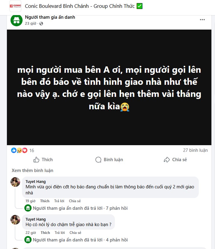 🏗️ Conic Boulevard: Khi người mua nhà trả 90% tiền mà vẫn chưa thấy… chìa khóa đâu  - Ảnh 1