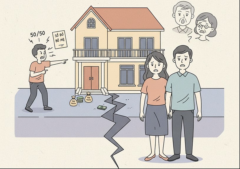 Bố mẹ dùng tiền của mình để xây nhà cho anh trai 😞  - Ảnh 1