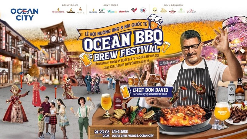 Ocean City tiếp tục b&ugrave;ng nổ với Lễ hội nướng BBQ v&agrave; Bia quốc tế - Ocean BBQ &amp; Brew Festival (từ 21 - 23/3/2025).