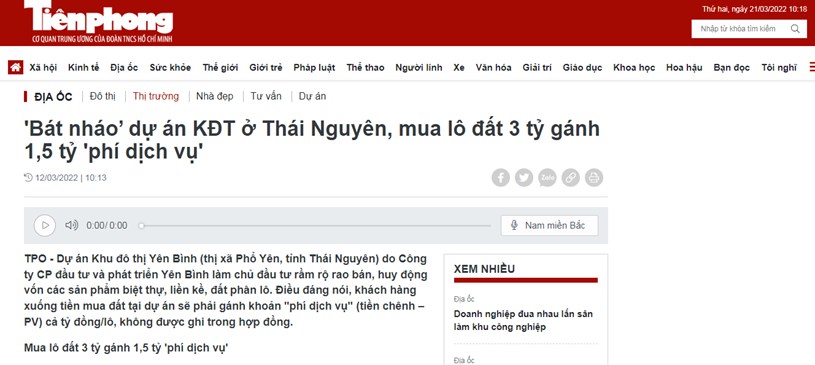 Những vấn đề xung quanh Dự &#225;n Khu đ&#244; thị Y&#234;n B&#236;nh - Ảnh 3