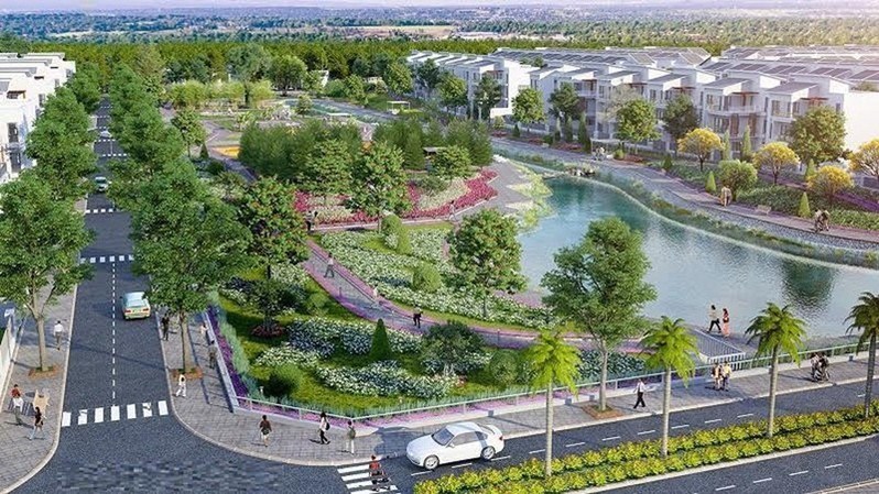 Phối cảnh dự án khu đô thị New City (Phố Nối, Hưng Yên) do Công ty CP bất động sản Thăng Long làm chủ đầu tư.