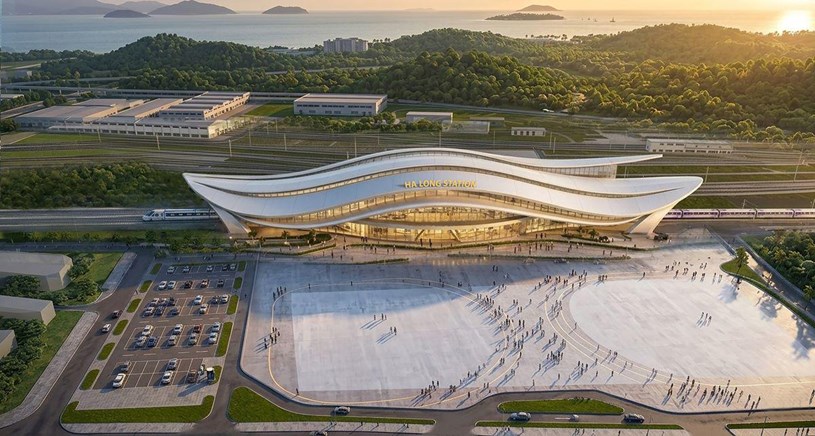 Hạ Long Station lấy cảm hứng thiết kế từ những con s&oacute;ng chuyển động của đại dương
