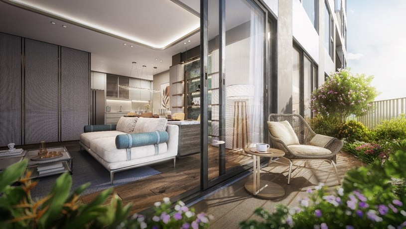 Căn hộ Forest Onsen với kh&ocirc;ng gian hỗ trợ chăm s&oacute;c sức khỏe, n&acirc;ng cao tinh thần - Ảnh: E.C.P