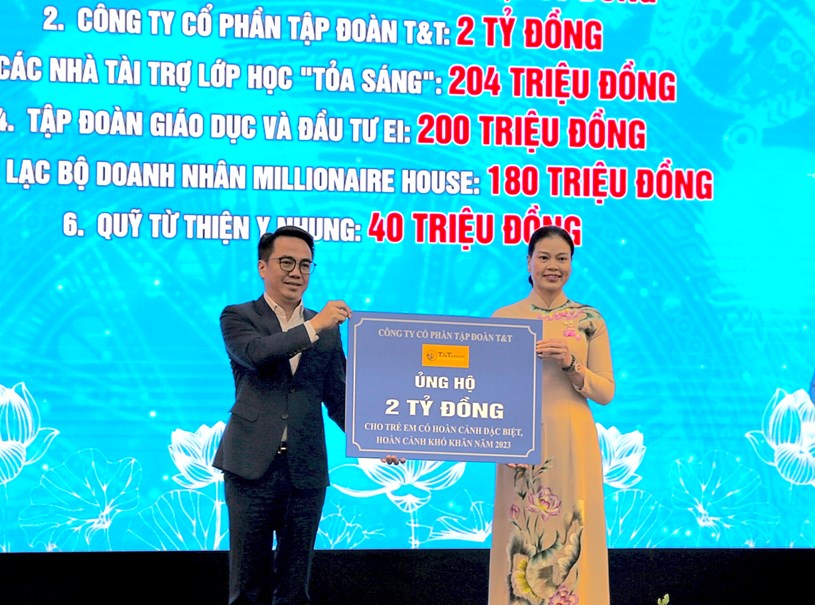 T&amp;T Group ủng hộ 2 tỷ đồng hỗ trợ trẻ em c&#243; ho&#224;n cảnh kh&#243; khăn - Ảnh 1