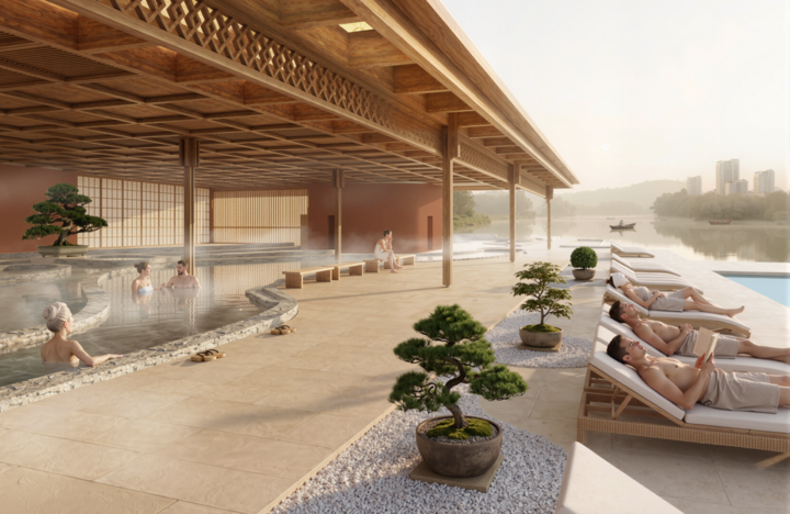 Đặc quyền kho&aacute;ng n&oacute;ng nội khu tại The Onsen mang đến trải nghiệm chăm s&oacute;c sức khỏe suốt 365 ng&agrave;y. (Ảnh minh họa)