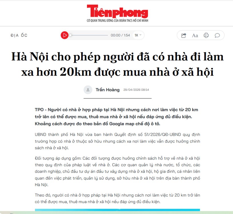 Th&ocirc;ng tin tr&ecirc;n Tiền Phong