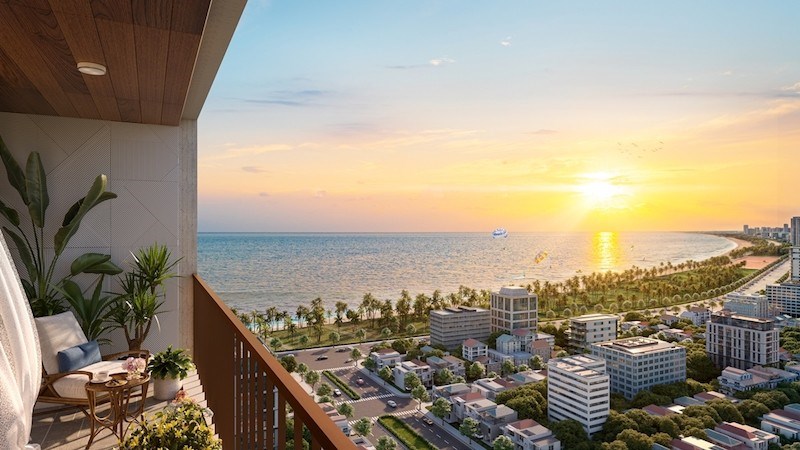 Tầm nh&igrave;n hướng biển của căn hộ Sun Costa Residence - Ảnh phối cảnh minh họa Sun Property