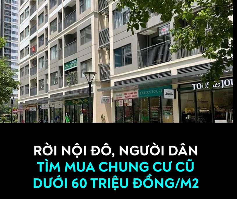 RỜI NỘI Đ&#212;, NGƯỜI D&#194;N T&#204;M MUA CHUNG CƯ CŨ DƯỚI 60 TRIỆU ĐỒNG/M2  - Ảnh 1
