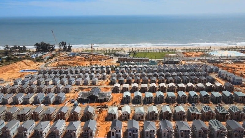 Khu biệt thự biển sẽ b&agrave;n giao rong th&aacute;ng 7.2021