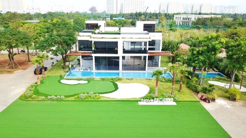 Tiến độ dự &aacute;n Novaworld Phan Thiết khu nh&agrave; mẫu PGA Golf Villas