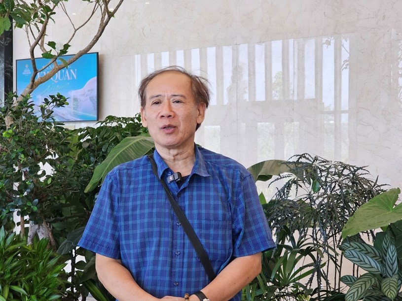 &Ocirc;ng Ng&ocirc; Th&agrave;nh chia sẻ về &yacute; định an cư c&ugrave;ng con c&aacute;i tại Vinhomes Green Paradise (Ảnh: Vinhomes).