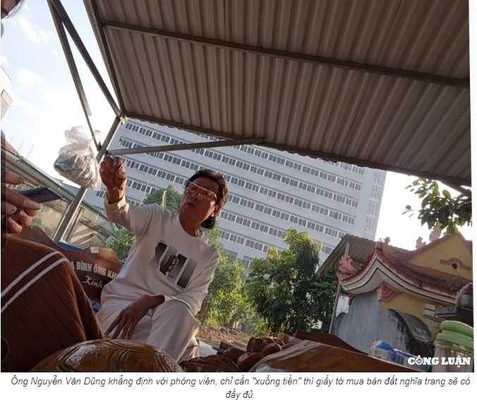 Ngang nhiên “phân lô”, mua bán đất nghĩa trang trái phép tại Hà Nội: Kỳ 1: Mua bán đất nghĩa trang tại Hà Nội– có tiền “mua đâu chẳng được”! - Ảnh 7