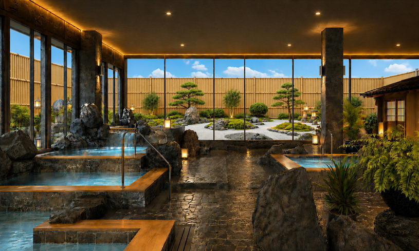 Hệ tiện &iacute;ch onsen đẳng cấp tạo n&ecirc;n bản sắc ri&ecirc;ng cho Sun Festo Town. Ảnh minh họa: Sun Property.