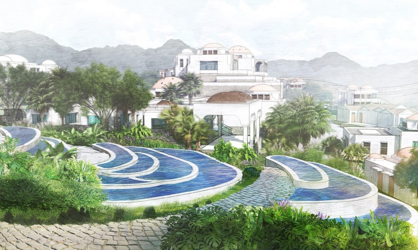 C&ocirc;ng vi&ecirc;n mang đến trải nghiệm tắm kho&aacute;ng theo 3 nền văn h&oacute;a lớn: d&atilde;y Alps Thụy Sỹ, La M&atilde; v&agrave; Thổ Nhĩ Kỳ.