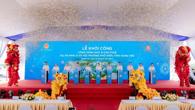 C&ocirc;ng tr&igrave;nh nh&agrave; ở cho thu&ecirc; Dự &aacute;n nh&agrave; ở x&atilde; hội phường Phố Hiến ch&iacute;nh thức khởi c&ocirc;ng s&aacute;ng 28/6.