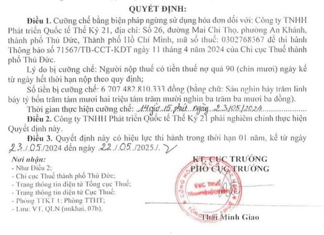 C&#244;ng ty con của ‘&#244;ng lớn’ Novaland ch&#237;nh thức bị cưỡng chế v&#236; nợ thuế  - Ảnh 2