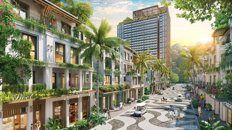 Kiến tr&uacute;c nh&agrave; phố Phường Mộc t&ocirc;n vinh nghề mộc thủ c&ocirc;ng (Ảnh: Sun Property).