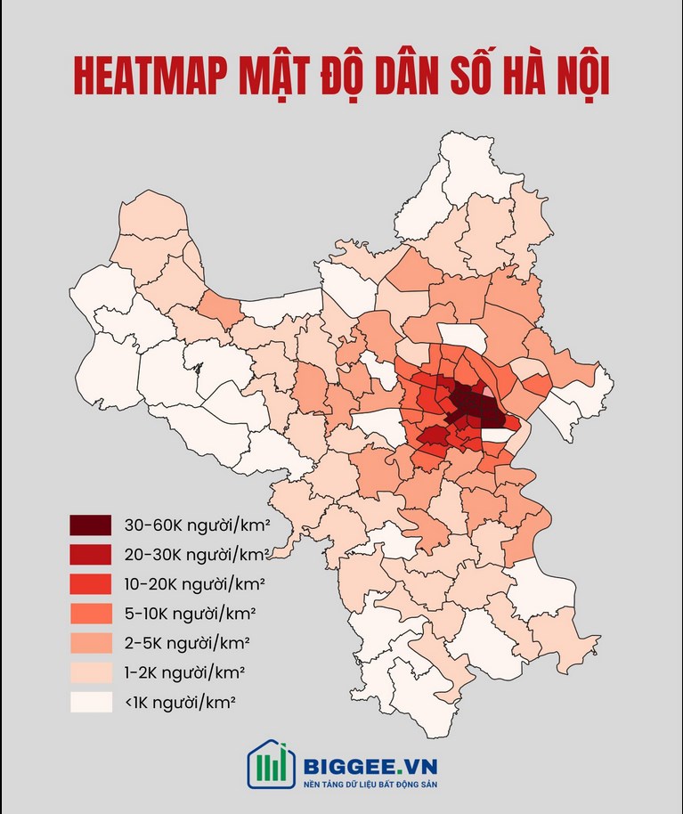 Heatmap gi&#225; đất, d&#226;n số v&#224; hạ tầng giao th&#244;ng ch&#237;nh tại H&#224; Nội  - Ảnh 4