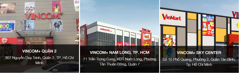 Ba TTTM Vincom+ tại TP HCM. (Ảnh: vincom.com.vn)