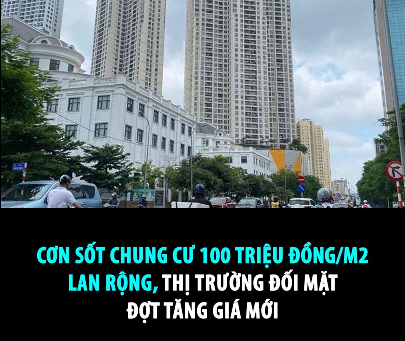 CƠN SỐT CHUNG CƯ 100 TRIỆU ĐỒNG/M2 LAN RỘNG, THỊ TRƯỜNG ĐỐI MẶT ĐỢT TĂNG GI&#193; MỚI  - Ảnh 1