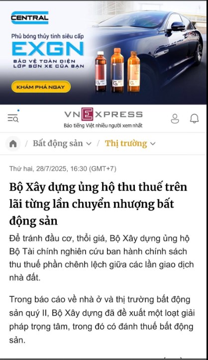 Đ&#225;nh đầu cơ BĐS, “lưỡi gươm Thuế” đ&#227; r&#250;t khỏi vỏ ?  - Ảnh 1