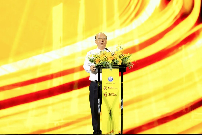 &Ocirc;ng Nguyễn Tất Thắng, Chủ tịch HĐQT Tập đo&agrave;n T&amp;T Group ph&aacute;t biểu tại sự kiện.