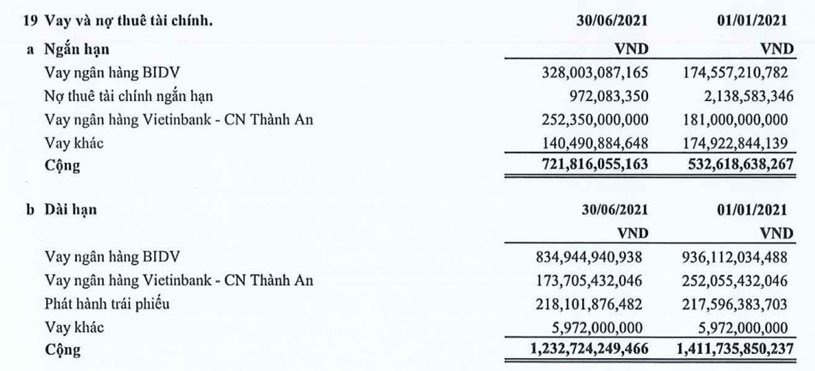 Nguồn: BCTC hợp nhất qu&yacute; 2/2021 tại CEO Group.