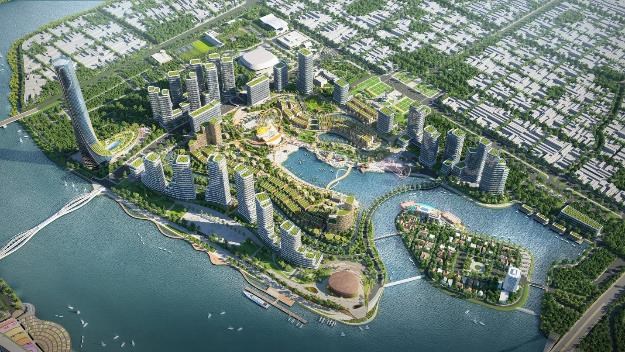 Phối cảnh 3D dự &aacute;n si&ecirc;u tổ hợp văn h&oacute;a, vui chơi giải tr&iacute; v&agrave; thương mại dịch vụ cao cấp Da Nang Downtown