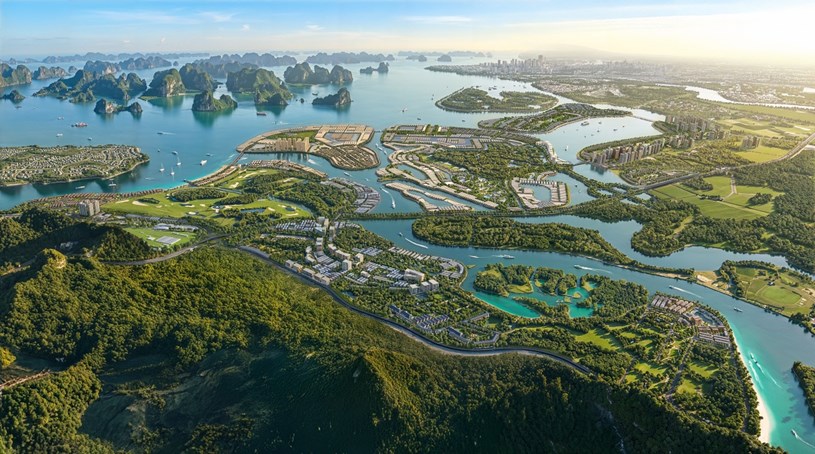 Vinhomes Global Gate Hạ Long nằm b&ecirc;n bờ Vịnh di sản v&agrave; đặt yếu tố ESG l&agrave; trọng t&acirc;m để ph&aacute;t triển to&agrave;n khu đ&ocirc; thị