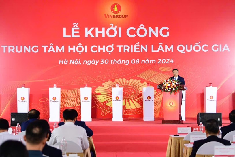 &Ocirc;ng Trần Sỹ Thanh, Chủ tịch UBND th&agrave;nh phố H&agrave; Nội ph&aacute;t biểu tại Lễ Khởi c&ocirc;ng Trung t&acirc;m Hội chợ Triển l&atilde;m Quốc gia&nbsp;- c&ocirc;ng tr&igrave;nh trọng điểm tại th&agrave;nh phố H&agrave; Nội.