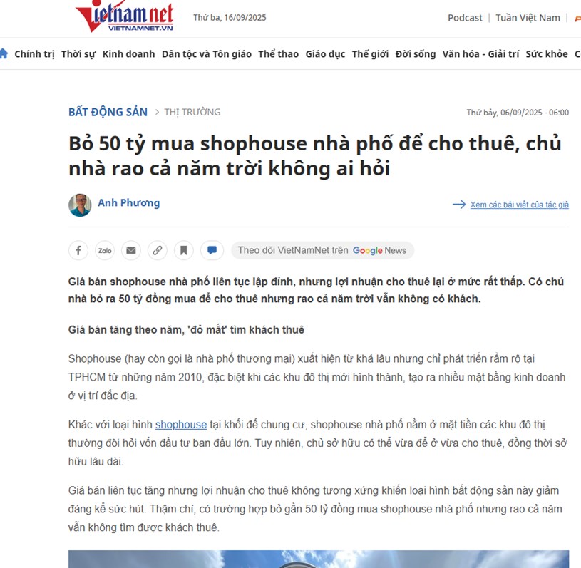 Link b&agrave;i:&nbsp;https://vietnamnet.vn/bo-50-ty-mua-shophouse-nha-pho-de-cho-thue-chu-nha-rao-ca-nam-troi-khong-ai-hoi-2439647.html?fbclid=IwY2xjawM18f5leHRuA2FlbQIxMABicmlkETF5S3BMVDBUakJvSDJKNGZUAR68xjFqDY6uTihm55OmuPvAwULMVMqDq_c5qWoUiUGZEAlygn2ixcZwIXgd4Q_aem_74gkGaxPj-Lq9v-4Ln9NXg