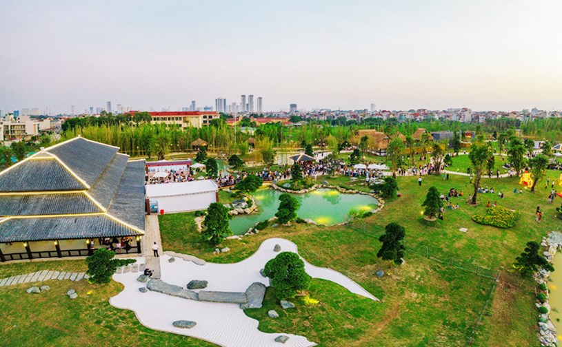 Vườn Nhật diện tích hơn 6 ha quy mô hàng đầu Đông Nam Á, khai trương ngày 14/9. Ảnh: Thanh Hải. 