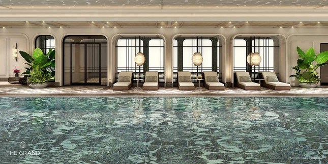 Hồ bơi dự án Khu căn hộ hàng hiệu Ritz-Carlton.  